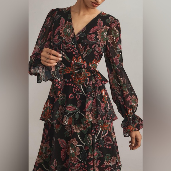 Floral Black Maxi Dress - Picture 7 of 7